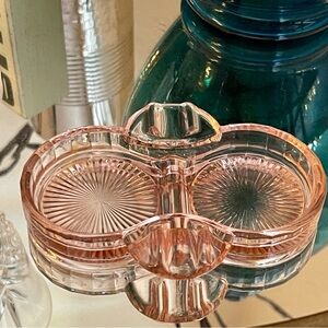 Vintage Pink Depression Glass Trinket Dish or Ashtray